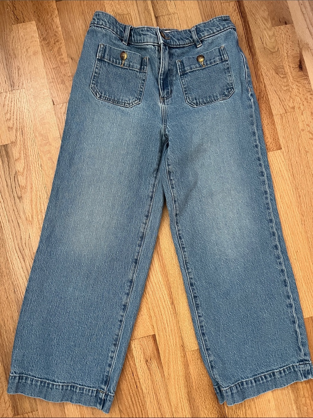 Women’s Wide Leg Cropped LOFT Palmer Denim Jeans